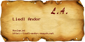 Liedl Andor névjegykártya